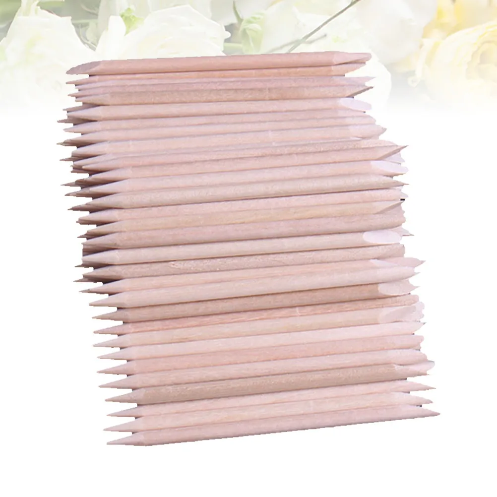 

500Pcs Beauty Wood Sticks Double Ended Nail Care Tool for Waxing Eyebrow Bikini Area Hair Removal Wooden Applicators