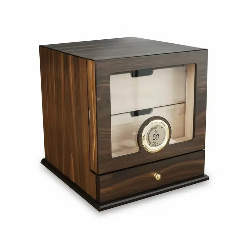 Hot Selling Eco-friendly Spanish Cedar Wood Thermoelectric Electric Cigar Humidor Cases Fixtures