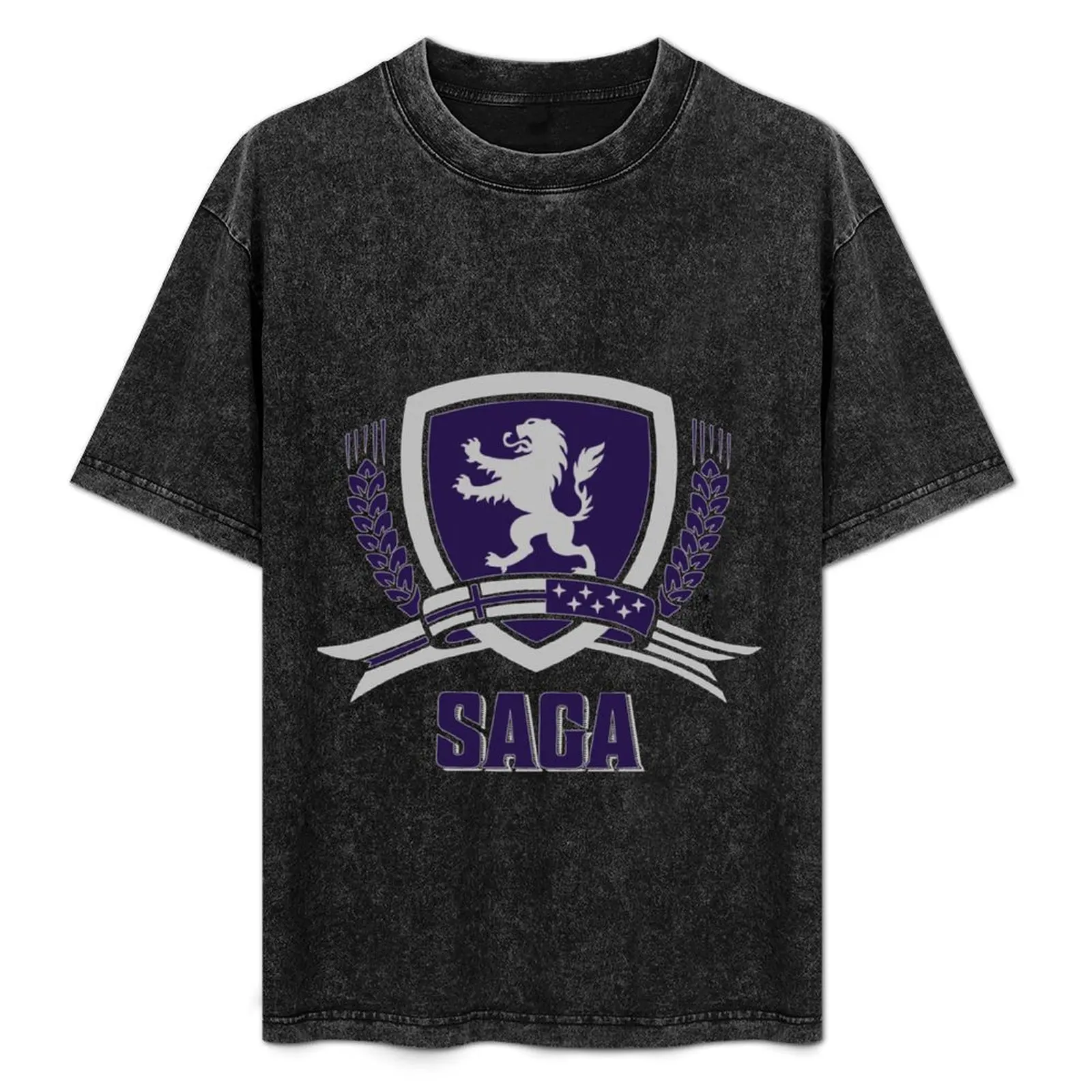 

SAGA Official Merchandise BLACK T-Shirt summer top luxury designer quick-drying blue lock men clothes