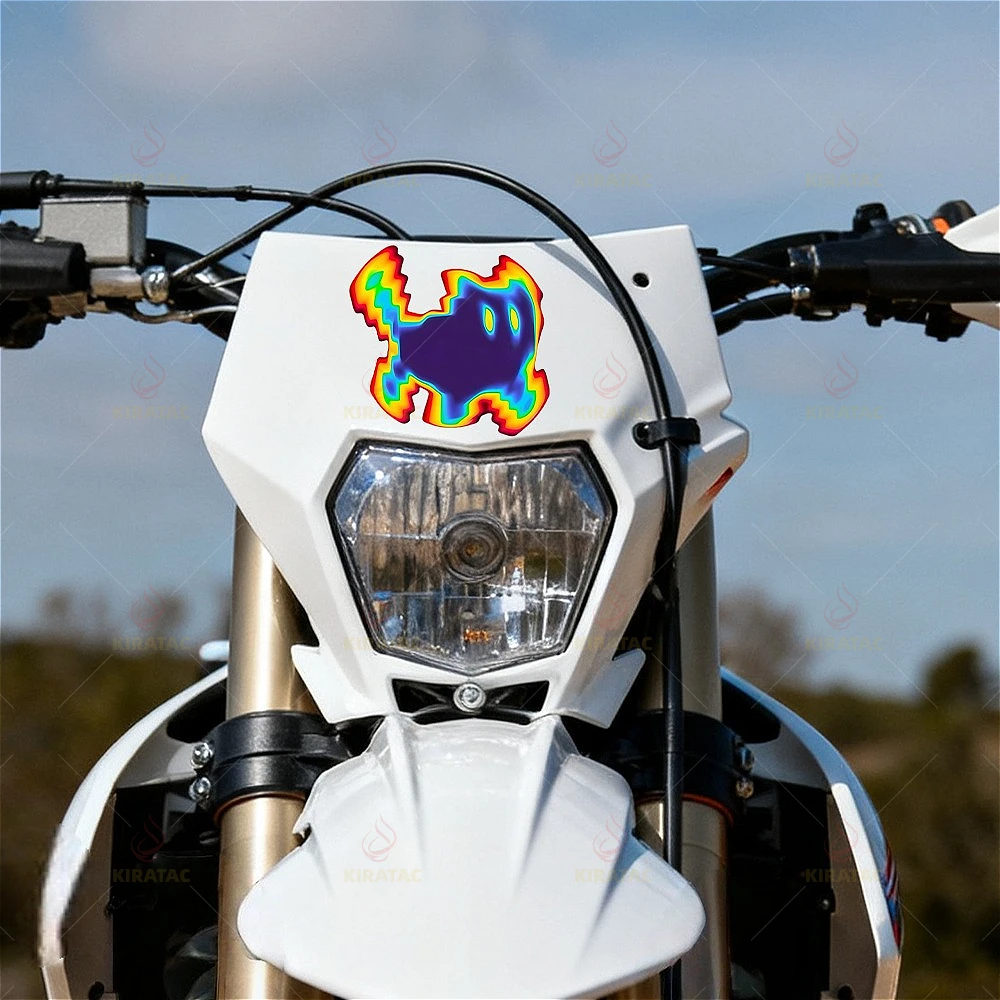 1 قطعة بكسل الفن التصوير الحراري الكرتون دراجة نارية ملصق ل هدية خوذة السيارات نافذة الملونة التدرج العصرية سيارة شارات الفينيل #6