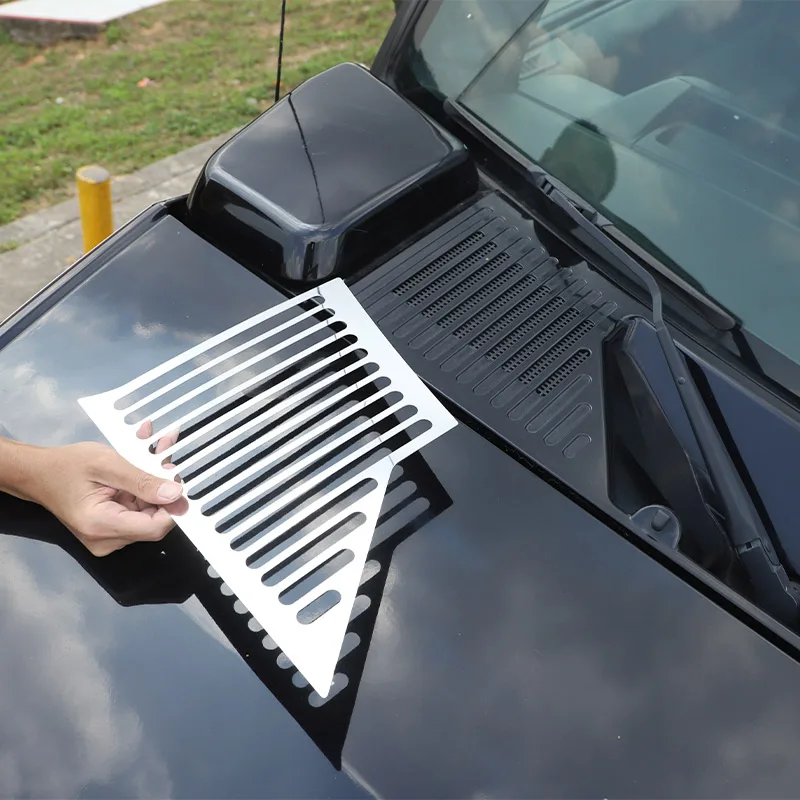

For Hummer H2 2003-2009 External Modified Stainless Steel Car Hood Air Outlet Decorative Mesh Sticker Car Accessories