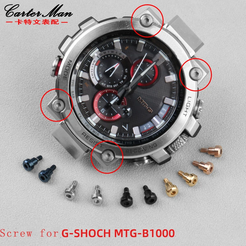 Watch Screw for Casio MTG-B1000 Series Watchband Case Front Hexagon Screw G-SHOCK Men\'s Watch strap Accessories