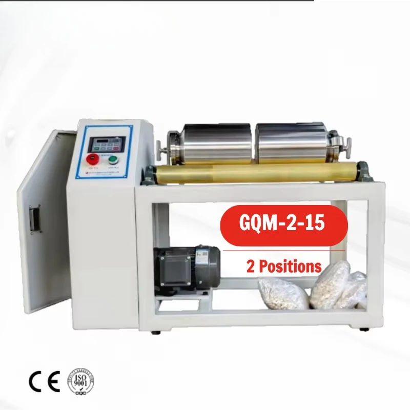 

TENCAN GQM-2-15 Лабораторная мельница для банок, 15 л, лабораторная роликовая шаровая мельница с двойной баночкой, 2-позиционная мельница для минерального керамического порошка