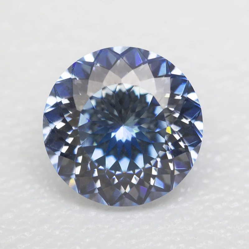 Ice Blue 100 Faces Cut Moissanite Stone with GRA Certificate 0.5-3.0ct Russian Cut Moissanita Diamonds Positive Pass Tester