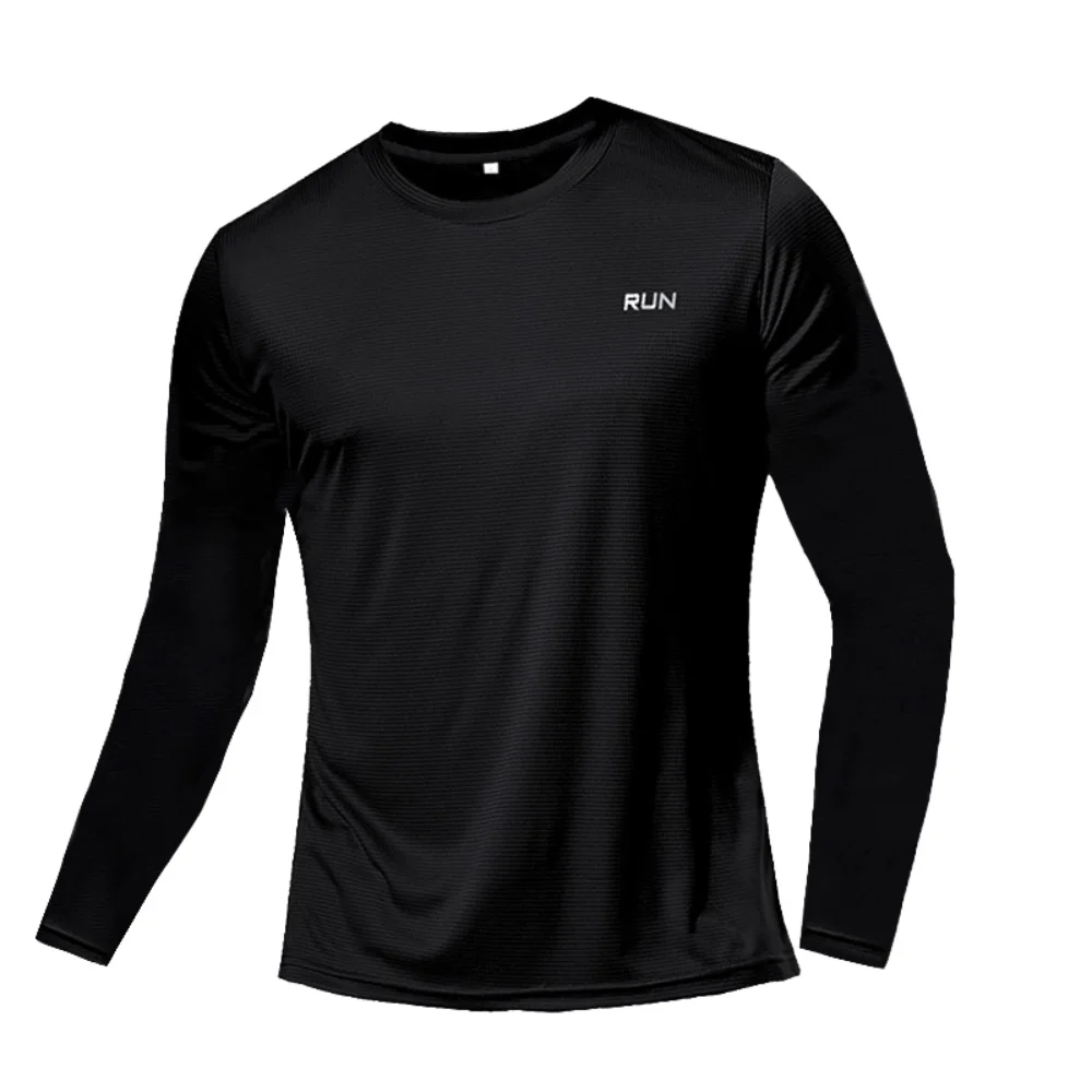 Camiseta Casual Esportiva de Manga Longa com Gola Redonda, Respirável, para Corrida, Treinamento e Fitness, Ideal para Uso Diário ao Ar Livre