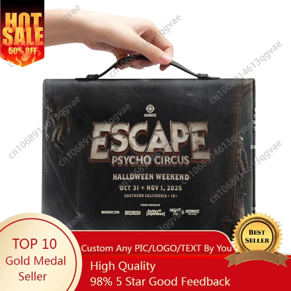 

Escape Halloween Music Festival Custom Bible Bags Christian Gifts Covers Bible Pack Waterproof Leather Bag Pockets Package Case