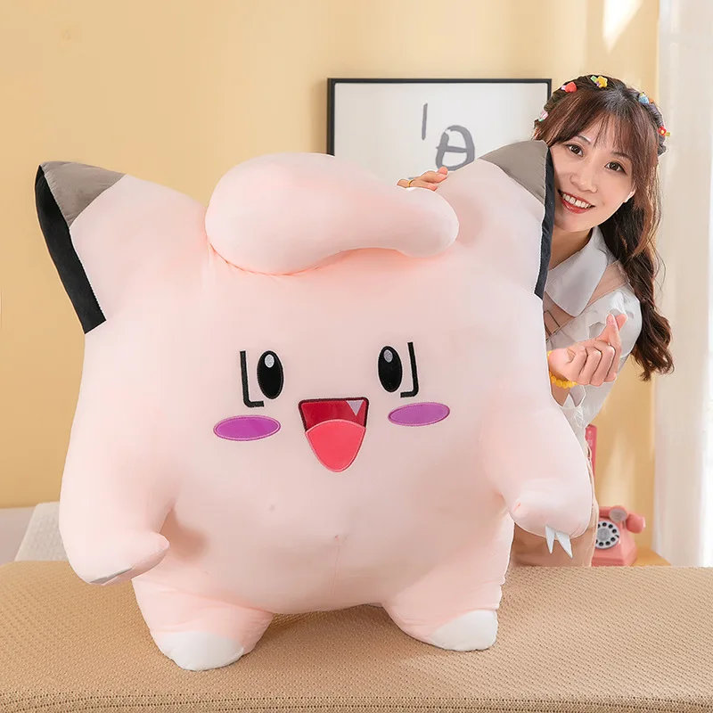 Pokemon Clefairy Plushie Toy Kawaii Animal Plush Big Doll 40/80cm Pokémon Soft Plush Stuffed Pillow Christmas Gift for Children