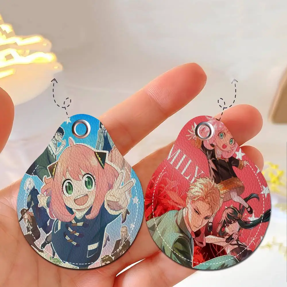 اليابانية مانغا S-Spy-X-Familyes حامل بطاقة الوصول واقية مصعد القرب بطاقة حالة الحيوانات الأليفة مكافحة فقدان جهاز تعقب