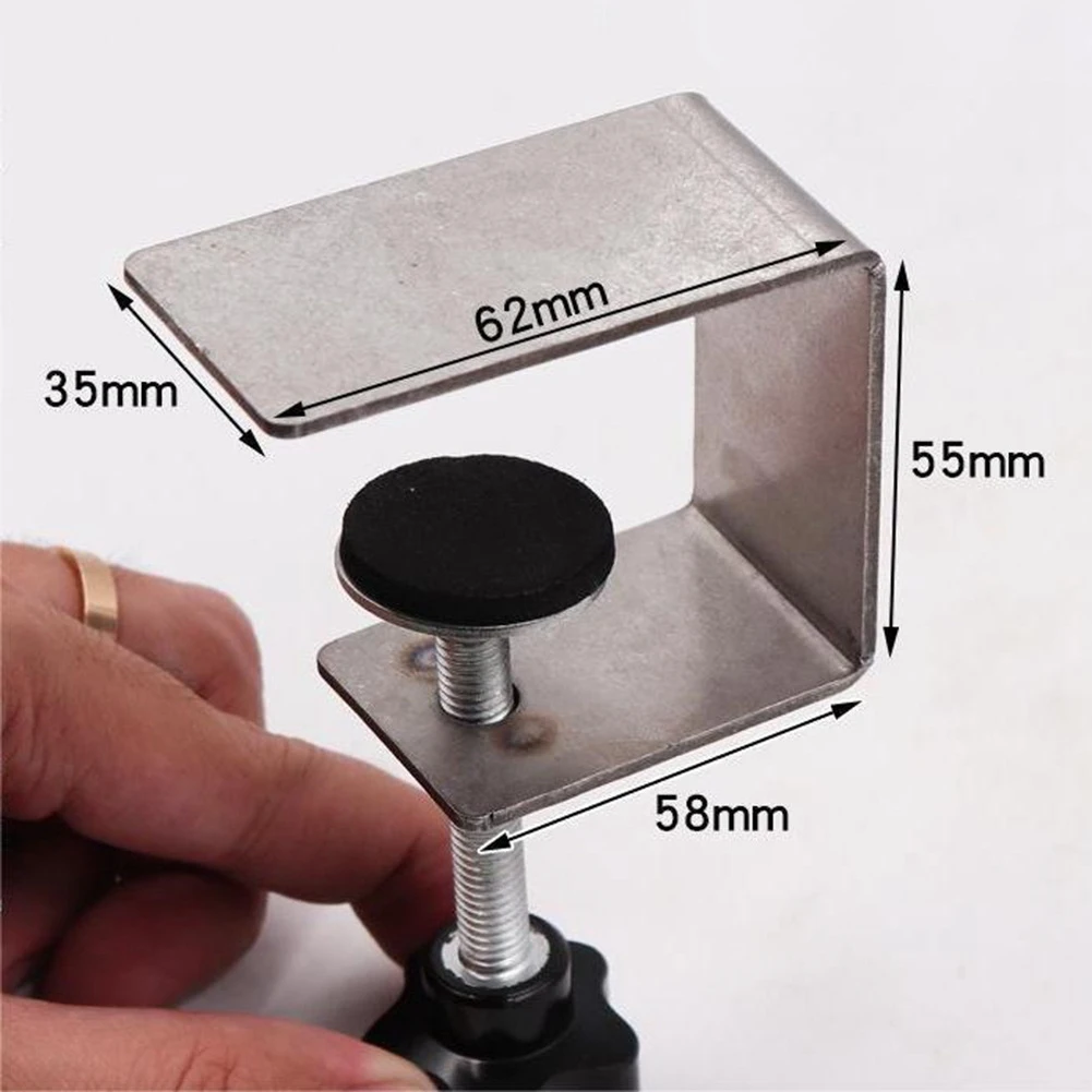 2Pcs Home Improvement Smooth Woodworking Drawer Front Installation Clamp Hardware Jig Accessories Stainless Steel S