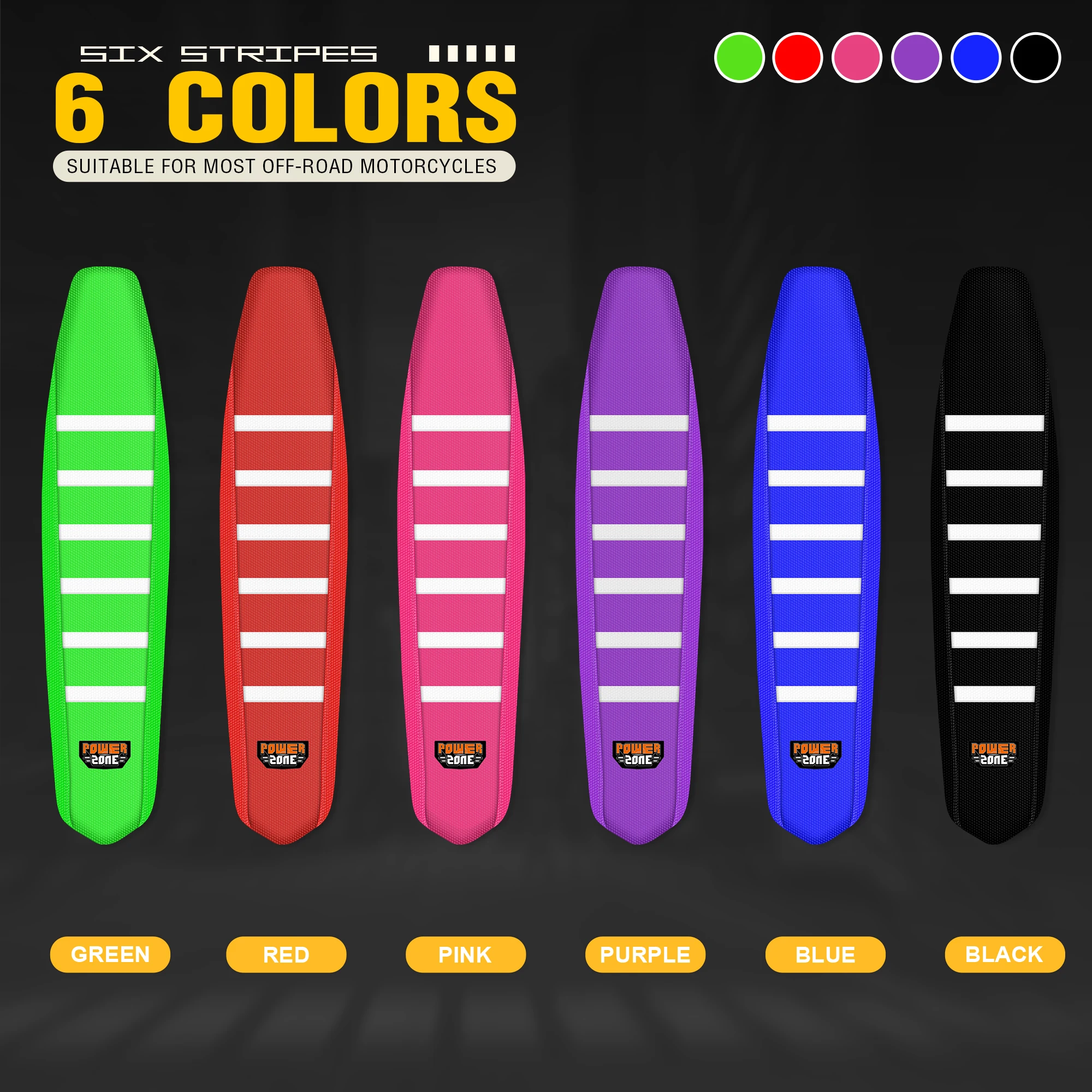 

Queen X Universal Ribbed Dirt Bike Seat Cover For SX YZF TC CRF Dirt Bike Waterproof Non-slip Colorful Seat Cushions Accessories