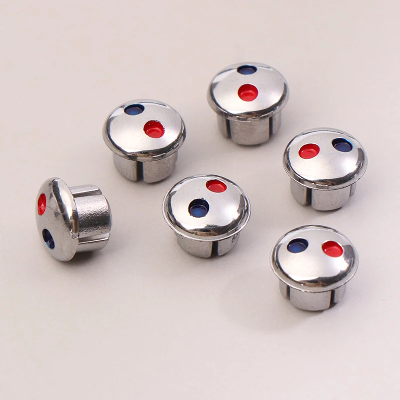 * 10pcs Faucet Handle Red Blue Label Hot Cold Water Sign Decoration Cover Kitchen Bathroom Mixer Tap Indicate For Faucet Handles