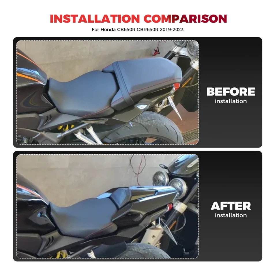 後部シートカバーホンダ CBR650R CB650R 2019-2023 オートバイ後部乗客