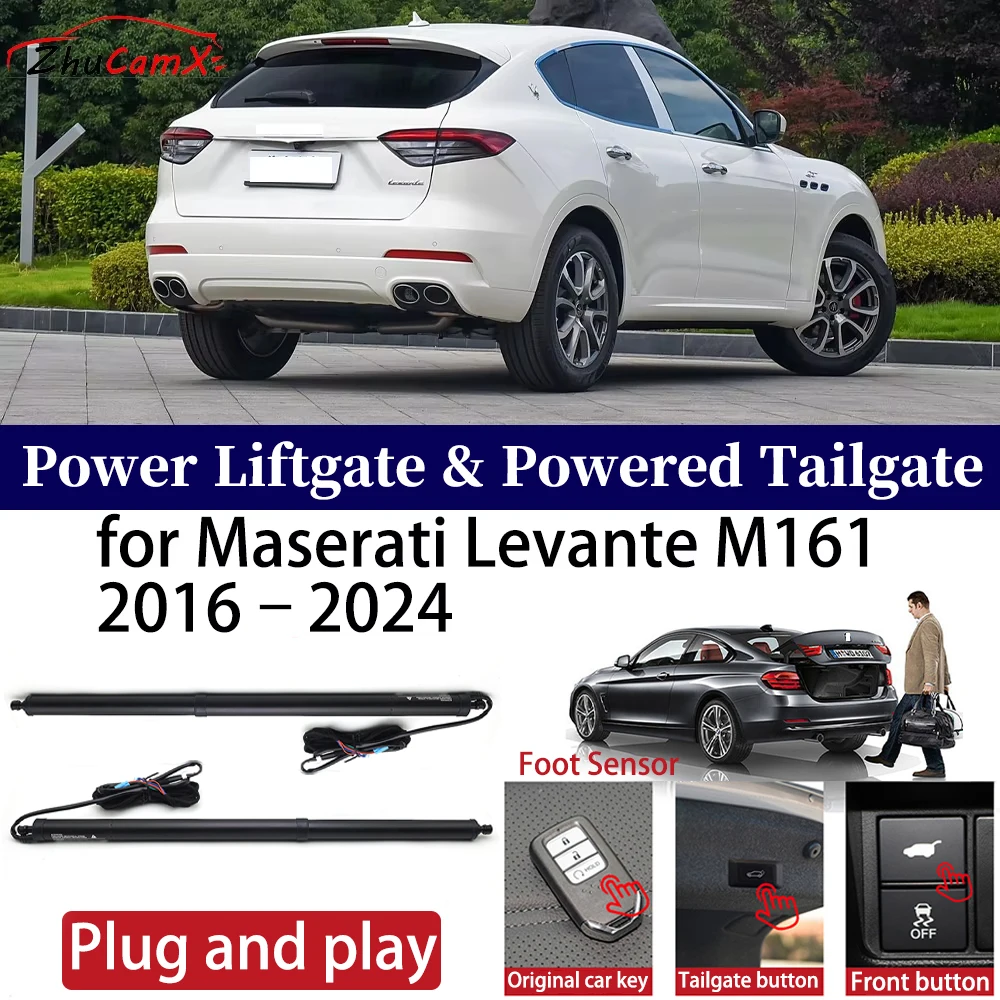 ZhuCamX for Maserati Levante M161 2016–2025 Car OEM Power Electric Automatic One-Click Smart Liftgate Tail Gate Strut Plug＆play