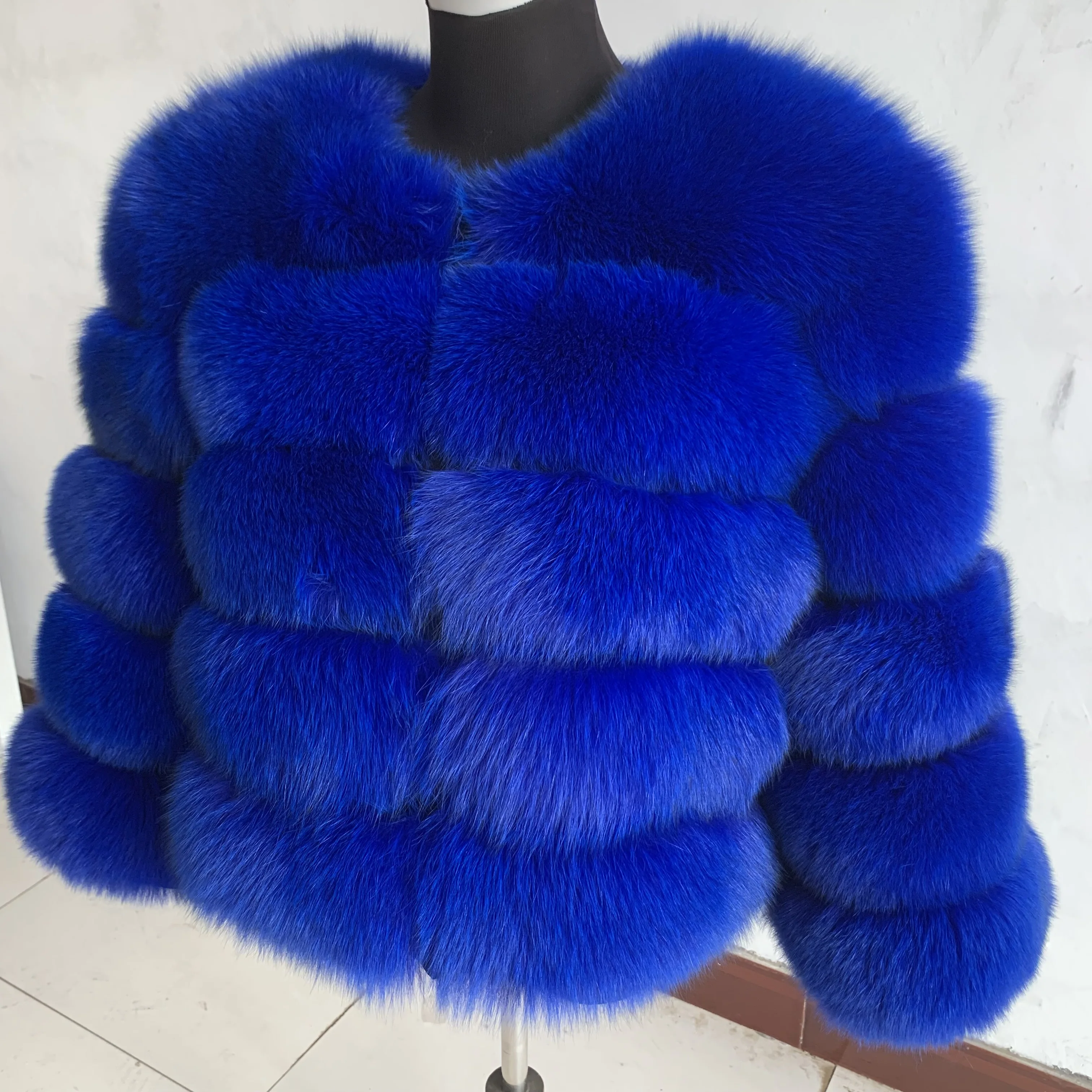 New Real Fox Fur Coat Women's Winter Warm 100% Natural Fur Jacket Short Raccoon Fur Coat Women's High Quality Hot Sale