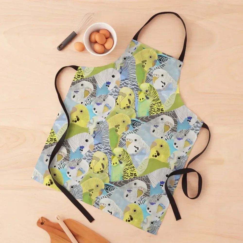 

Budgie Parakeets Apron Professional Barber Christmas gift Apron
