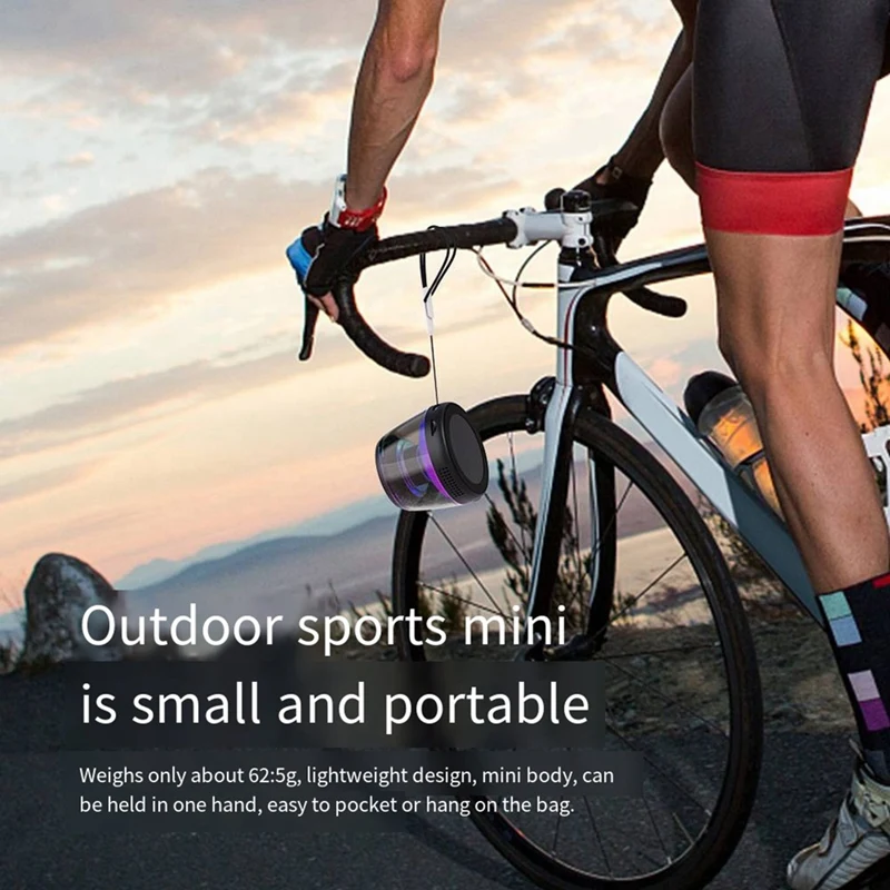 New Magnetic Bluetooth Speaker Wireless Outdoor Plug-In Card Small Speaker Rgb Atmosphere Light Bluetooth Small Speaker