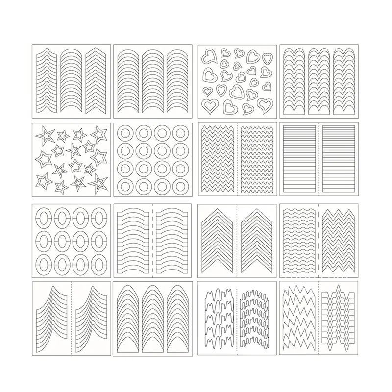 5-teiliges Nail-Art-Schablonen-Set für französische Maniküre, einfache Anwendung von Nagellack, Aufkleber für perfekte Nagelspitzen – Detail 2