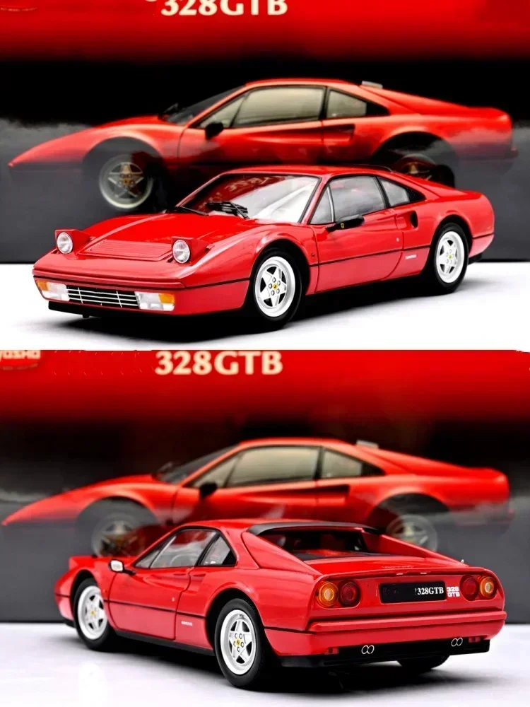 Kyosho 1:18 328GTB Red Simulation Limited Edition All Open Alloy Metal Static Car Model Toy Gift