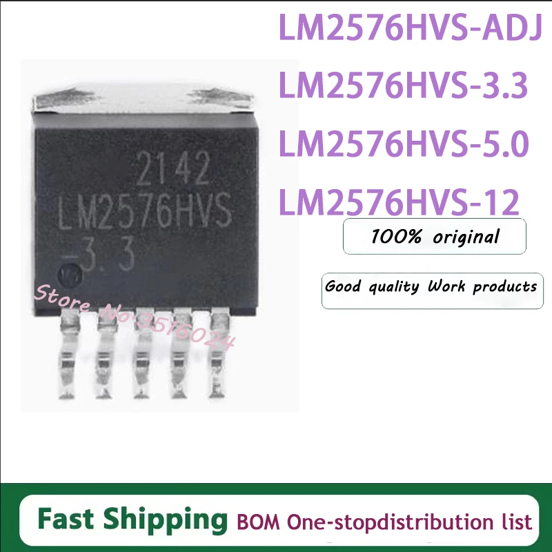 10PCS LM2576HVS-ADJ LM2576HVS LM2576HVS-5.0 5V LM2576HVS-3.3 3.3V LM2576HVS-12 12V 3A LM2576 LM2576HVS TO-263-5 In stock