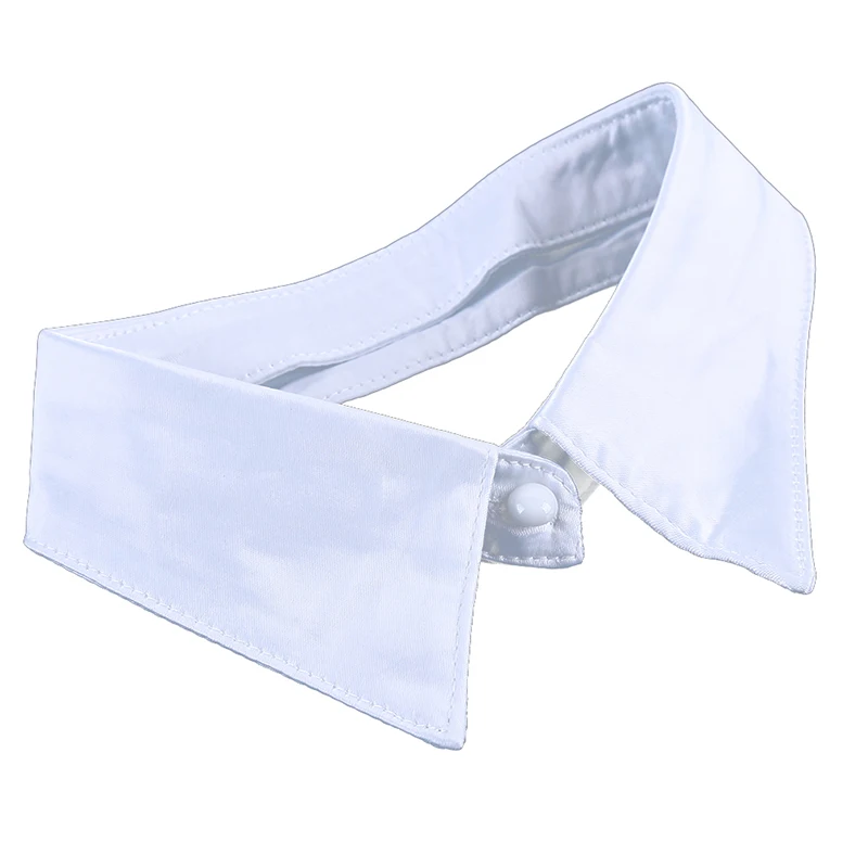 أبيض أسود وهمية طوق قميص للنساء انفصال طوق بلون التلبيب قميص بلوزة بلايز قلادة الملابس والاكسسوارات #5