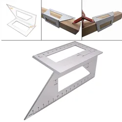 Multifunctional Angle Ruler 45 90 Degree Aluminum Alloy Accurate Woodworking Square Angle Ruler Marking Gauge Carpenter Tool