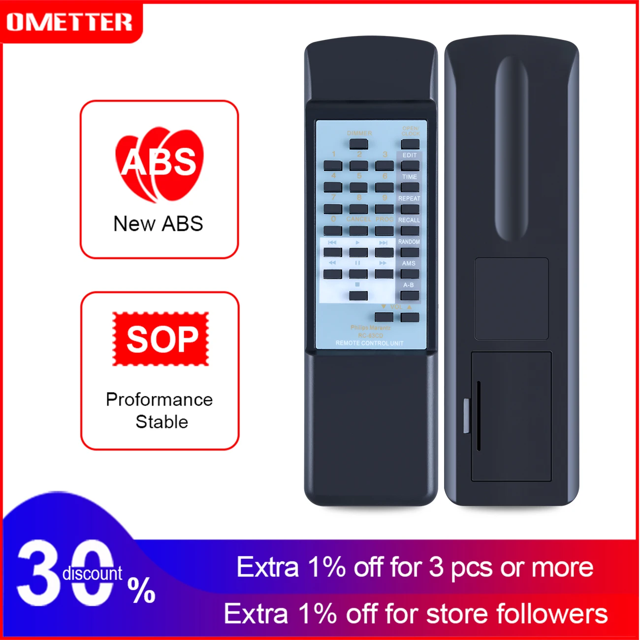 استبدال التحكم عن بعد تحكم RC-63CD ل فيليبس مارانتز CC3300 CD94MKII RC-48CD CD63SE CD67SE CD48SE CD624 مشغل أقراص مضغوطة التلفزيون