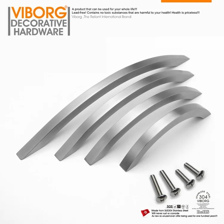 

(4 piece)VIBORG Deluxe Solid Sus304 Stainless Steel Casting Modern Kitchen Cabinet Cupboard Door Drawer Handles Pulls