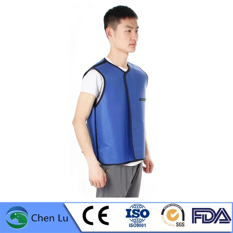 0.35/0.5mmPb Short Lead Vest, X-ray & Gamma Ray Radiation Protection Waistcoat, Adjustable Medical Radiological Apron