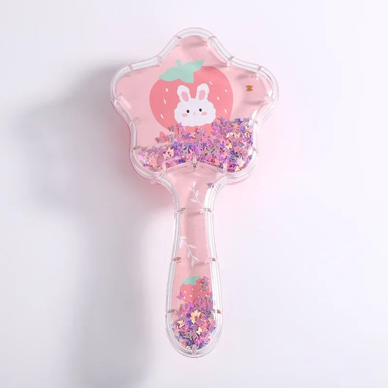 

New Cartoon Air Cushion Massage Comb Star Shape Sequins Quicksand Anti-knot Combs for Baby Kids Comb for Curly Hair