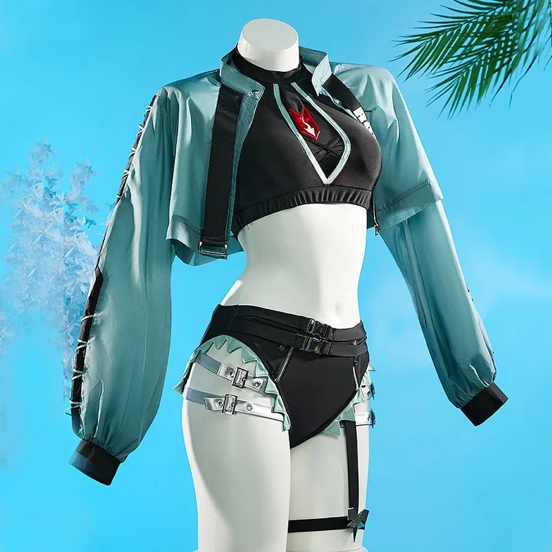 

Game ZZZ Sexy Swimsuit Bikini Set Summer Seaside Swimwear Swimming Party Wear Clothes Zenless Zone Zero Jane Doe Cosplay Costume