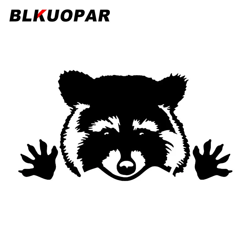 BLKUOPAR Raccoon on The Ground Car Stickers Vinyl Cute Creative Die-cut Occlusion Scratch Windshield Motorcycle Car Goods