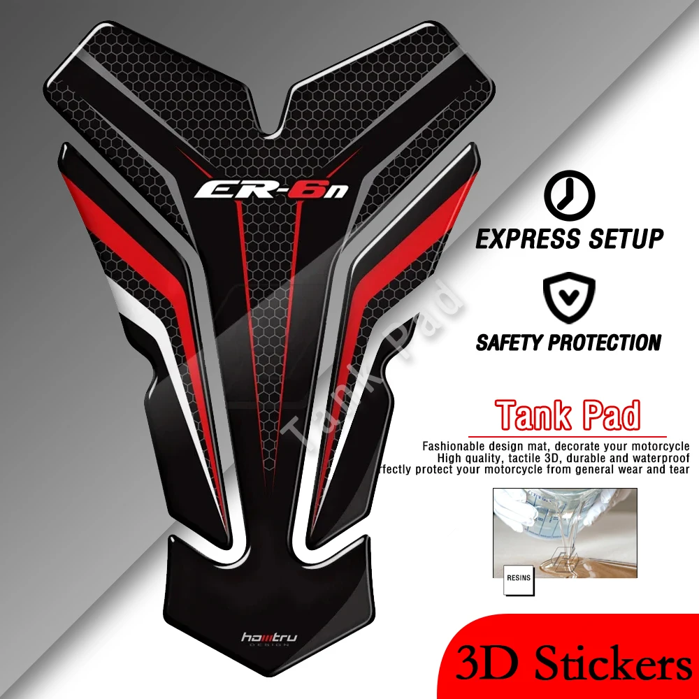 

For Kawasaki ER6 ER-5N ER6N 3D resin motorcycle fuel tank pad protective sticker kit