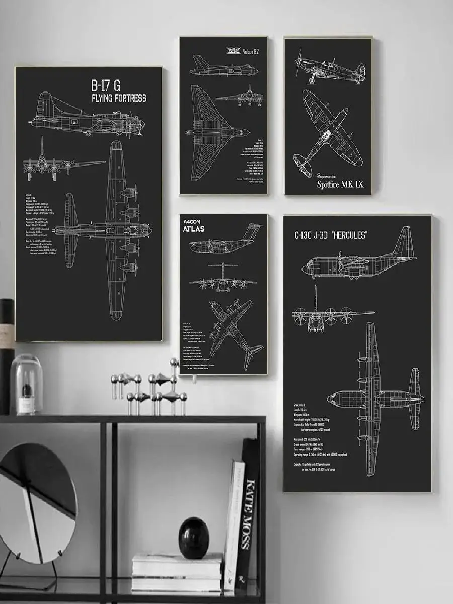 ملصق لمخططات الطيران على السبورة ، مطبوعات قماشية عتيقة ، فن جداري ، قوارب ، دريملاينر ، ديكور المنزل ، غرفة المعيشة ، غرفة النوم ، المكتب
