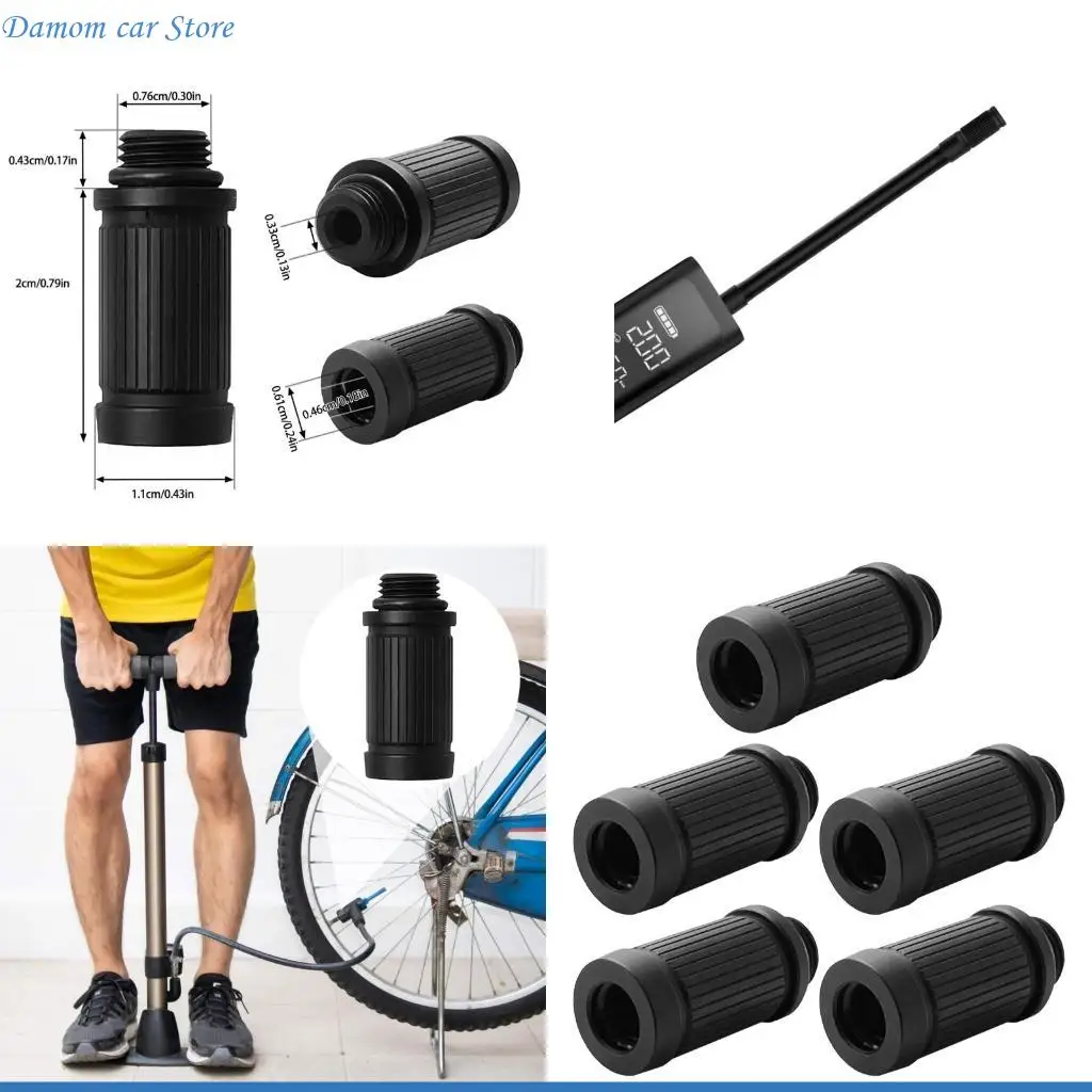 

A2UC 5Pcs Adapter Convert to Schrader Bike Adapter Converter Inflate Tire French/UK to US Adapter