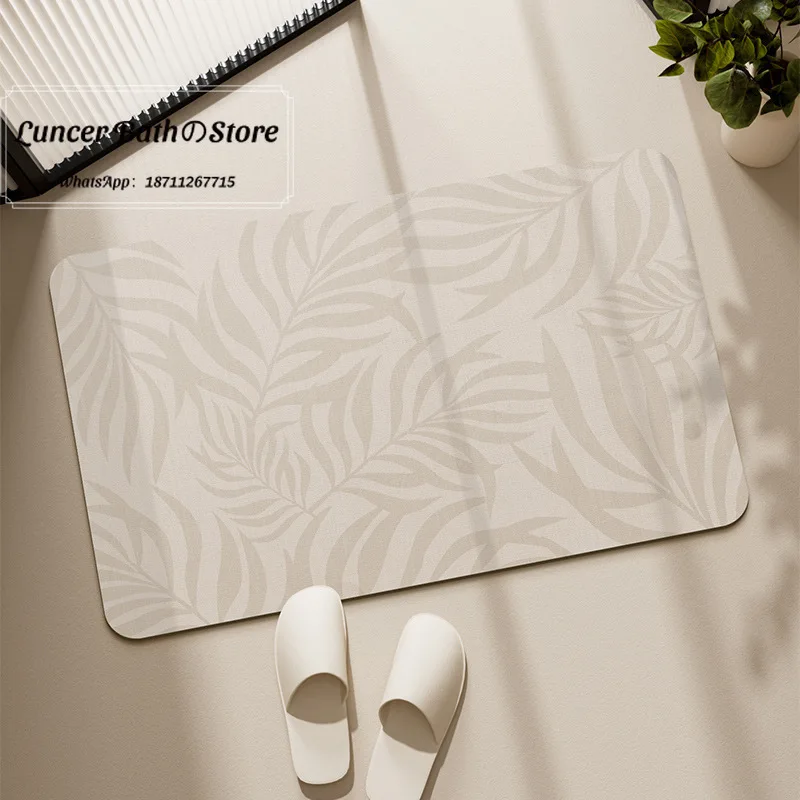 Simple diatomaceous earth mat for bathroom doors, anti slip, quick drying, anti fouling, wear-resistant floor mat