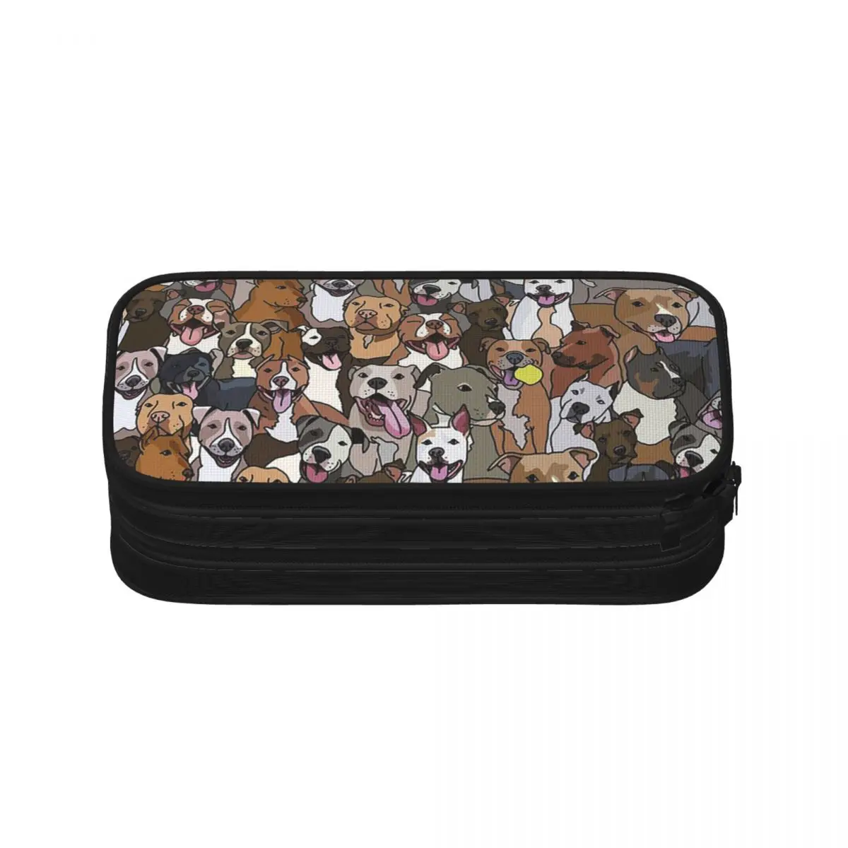 Imagem -03 - Pitbull Dog Pattern Pencil Cases Grande Capacidade Pen Bags Pen Box Pencil Pouch para Meninos e Meninas Estudantes Papelaria