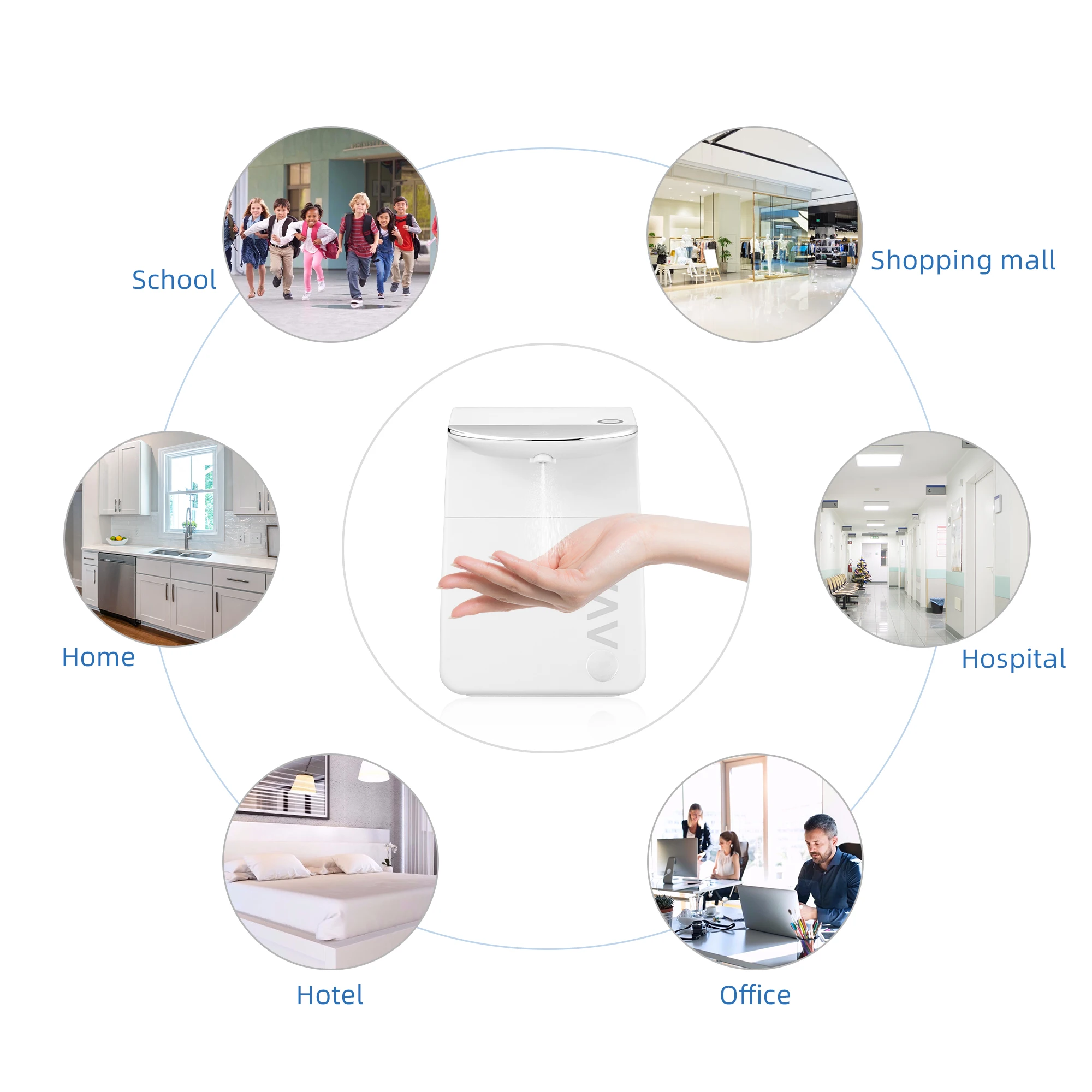 موزعات الصابون الأوتوماتيكية SVAVO القابلة لإعادة الشحن بدون لمس، غسالة يدوية ذكية، مضخة معقم لليدين السائلة، رغوة #6