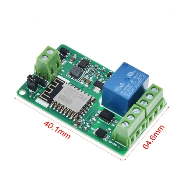 ESP8266 WIFI 1-Channel Relay Module Network Switch Control Module ESP-12F Development Board 10A DC 7V - DC 30V