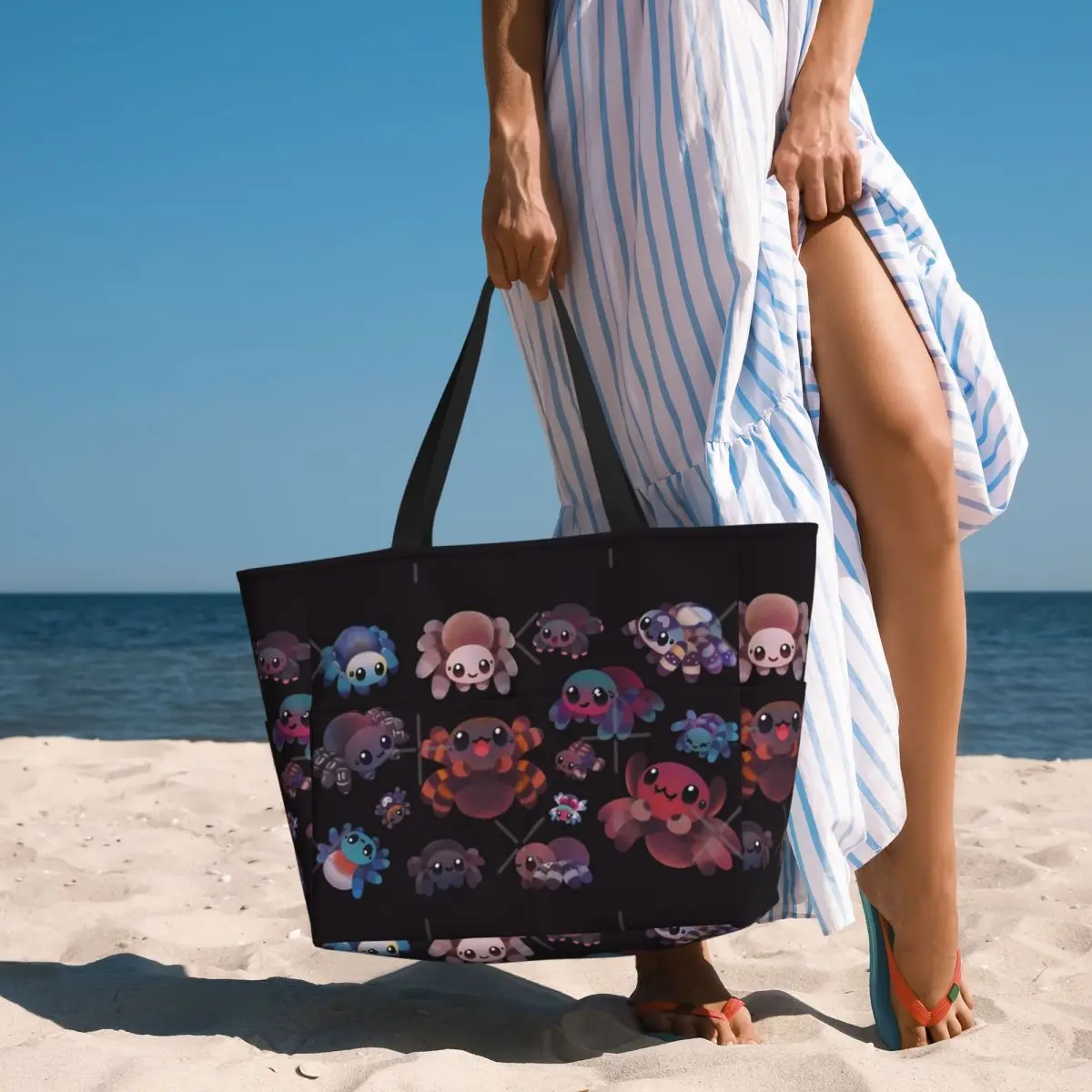 Borsa da viaggio da spiaggia Tarantulas, borsa a tracolla giornaliera di grande capacità alla moda con motivo Multi-stile