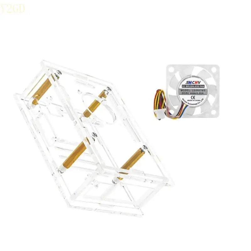 Y2GD -Acryl -Gehäusekoffer Wärme für RPI 5 mit optionaler Kühllüfterkühlabdeckung