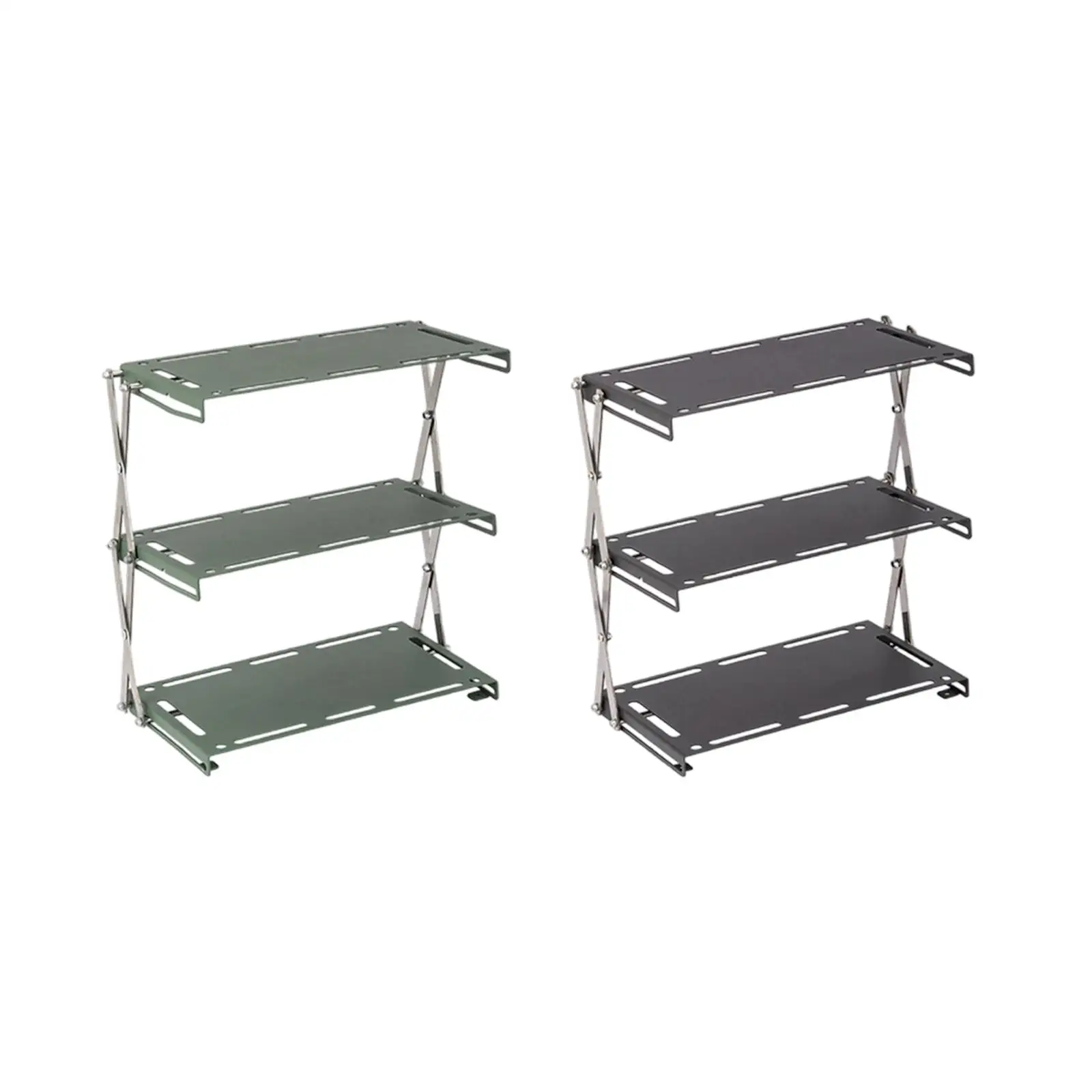 Estantes de almacenamiento Estante para plantas de 3 niveles Incluye bolsa de transporte Mesa de almacenamiento Estantes organizadores ajustables para barbacoas en el hogar