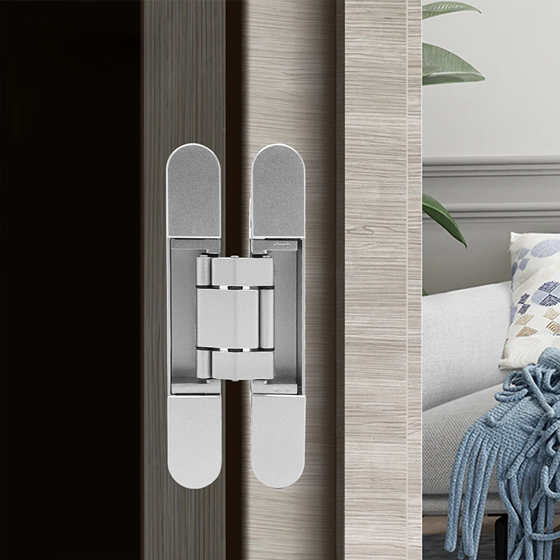 Invisible Cross Folding Hinge 180 Degree Concealed Hinge Heavy Duty 3D Adjustable Invisible Furniture Concealed Hinges