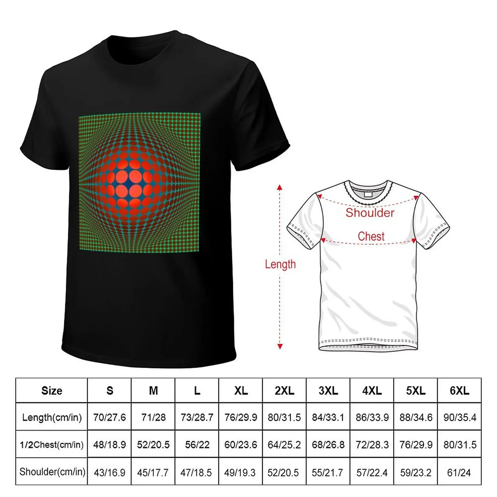 Copy of Victor Vasarely Homage 20 T-shirt cute clothes vintage new edition men t shirts