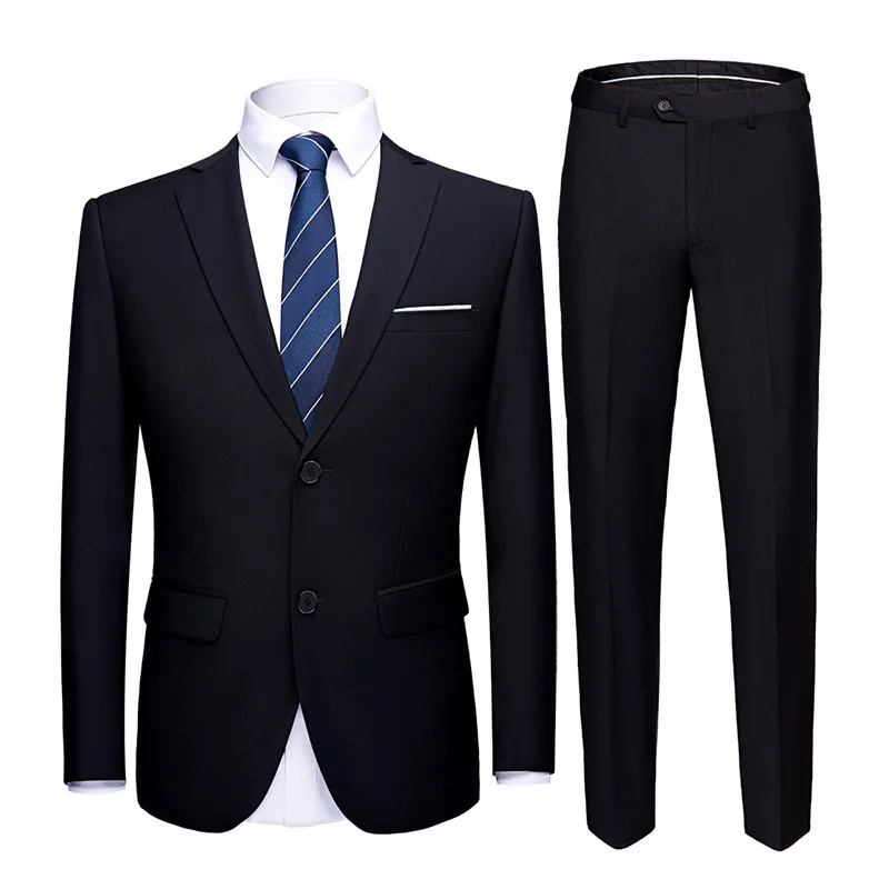 

LH025 Professional suit suit men's Korean version slim small suit formal groomsman clothing groom wedding dress two-piece set