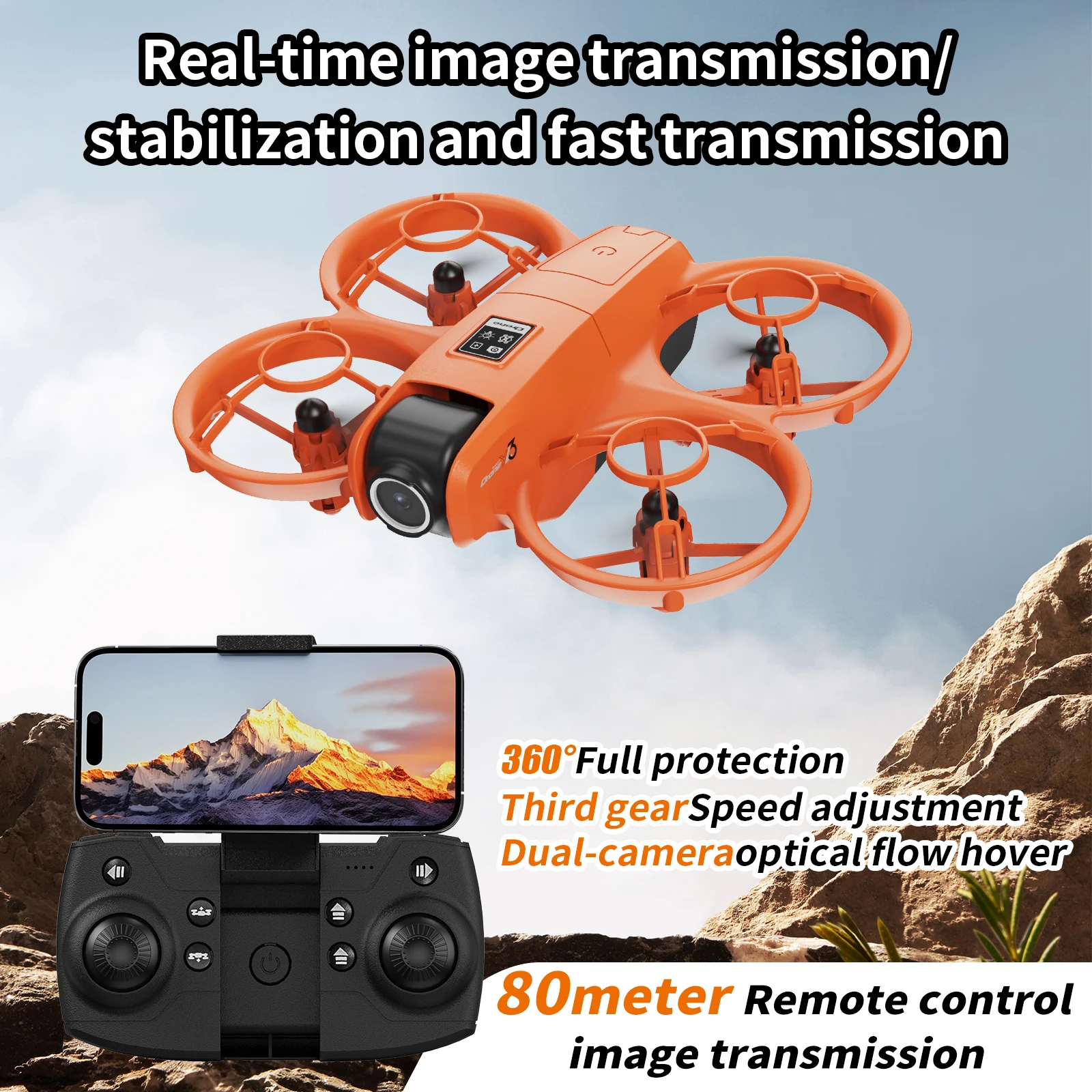 OPPO YL3 원격 제어 미니 드론 Quadcopter 고화질 카메라 GPS 광학 흐름 포지셔닝 어린이 DIY 장난감 2026 새로운 UAV
