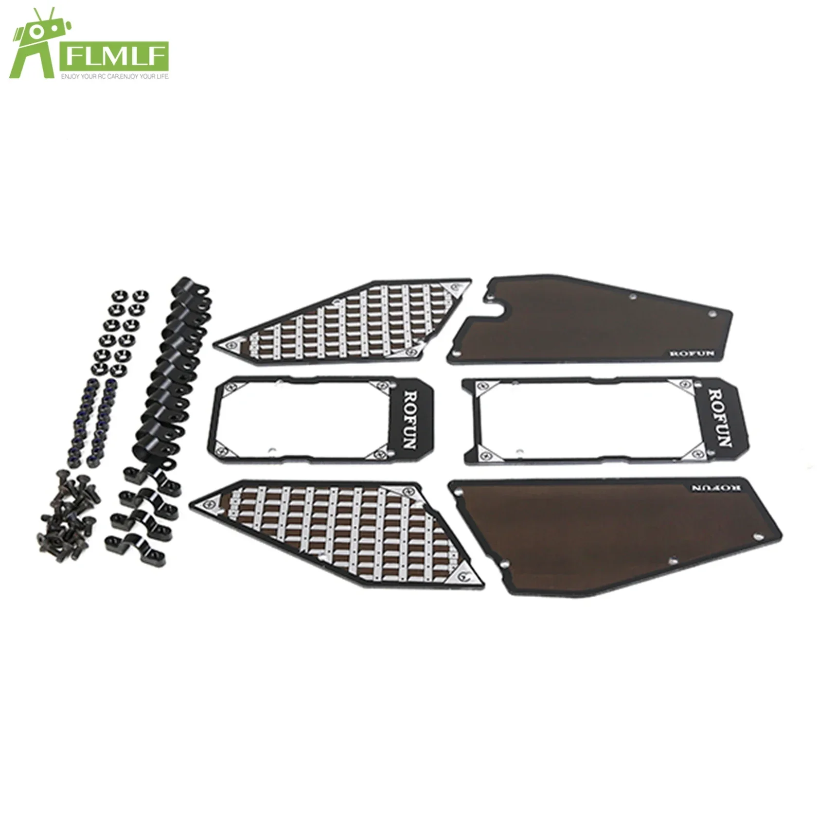 Plastic Protective Roll Cage Car Window Set Fit for 1/5 ROFUN E-BAHA ROVAN E-BAJA EQ6 Rc Car Toys Games Parts