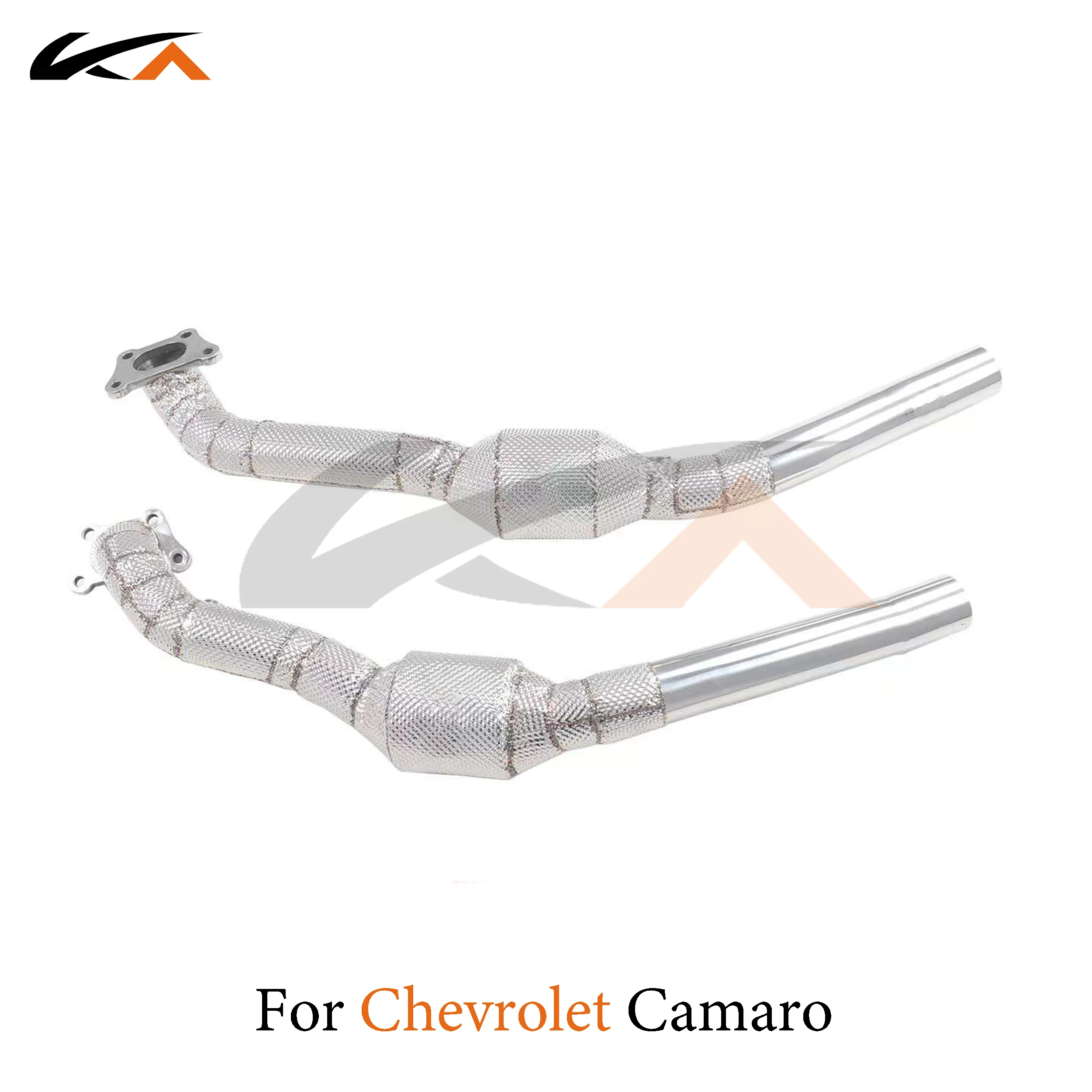 KA Tuning exhaust system header stainless downpipe for Chevrolet Camaro 3.6 axle pipe catalysis heat shield