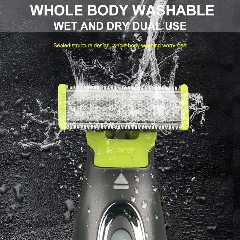 Electric Shaver Portable Full Body Trimmer USB T Shaped Blade Razor For Beard Armpit Washable For Men Women