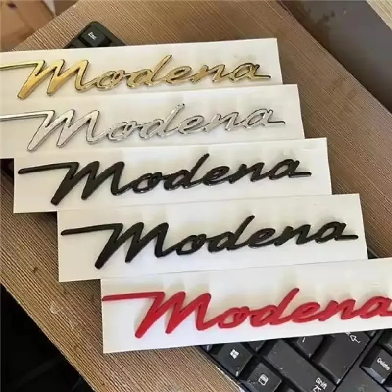 3D ABS coche maletero trasero emblema pegatinas laterales carta insignia calcomanía Modena Logo para Maserati accesorios de modificación de estilo automático