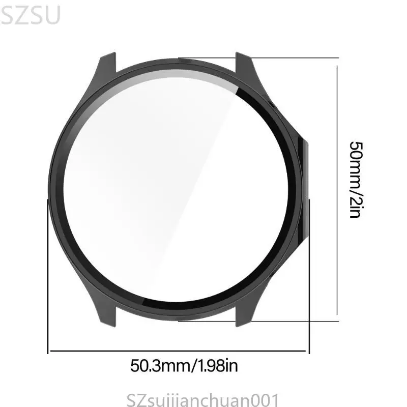 SZSU Watch Case с измельченной стеклянной пленкой для просмотра 3 Protector Cover Watch Scrector Protector Film SmartWatch Shell